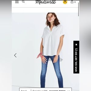 Madewell maternity -courier button back shirt